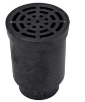 NDS FWSD69 6-Inch Round Surface Drain Inlet with Plastic Grate for Flo Stormwater Dry Well System, Pack of 1, Black
