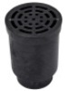 NDS FWSD69 6-Inch Round Surface Drain Inlet with Plastic Grate for Flo Stormwater Dry Well System, Pack of 1, Black
