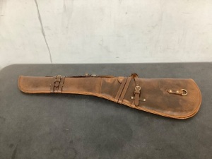 The Defender 35" Full-Grain Leather Rifle Scabbard Vintage Rustic Design 