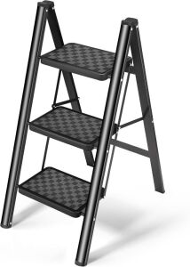 HBTower 3 Step Ladder Folding Step Stool