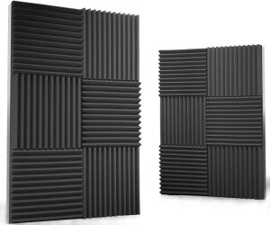 12 Pack Acoustic Foam Panels 1 x 12 x 12 Inches