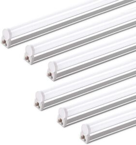 Barrina 6 Pack LED T5 Integrated Single Fixture, 4FT, 2200lm, 6500K Super Bright White, 20W