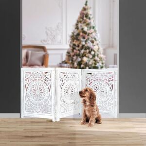 3 Panel Wood Pet Gate, 24" x 54" 