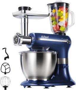 Aifeel Multifunction Electric Stand Mixer with 6.5 QT Stainless Steel Bow - Plastic Bowl Lid Broken 