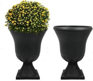 Worth Garden 2-Pack Plastic Urn Planters 22"