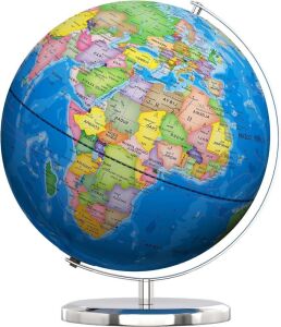 SOUNDANCE 13 Inch World Globe with Stable Heavy Metal Base