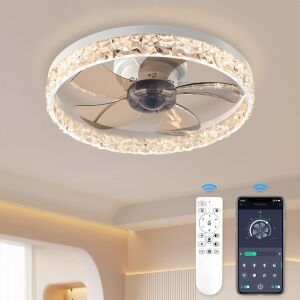 Tomosu Low Profile Ceiling Fan with Light