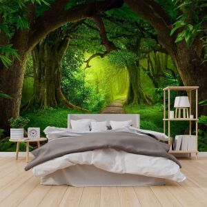 Forest Wallpaper Mural, 7 Sections, 151" x 105" 