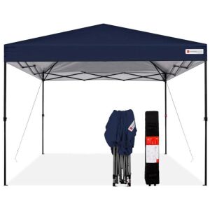 One-Person Setup Instant Pop Up Canopy w/ Case, 4 Weight Bags - 10x10ft 