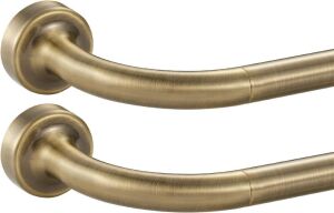 Antique Bronze Disc Curtain Rods, 2 Pack 