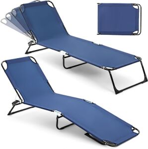 Wenqik 2 Pack Folding Chaise Lounge Chairs