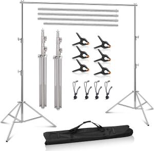 9.2 x 10 Ft Stainless Steel Backdrop Stand - Damaged Carry Bag