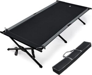 EVER ADVANCED Extra Wide Camping Cot, 84.3" L x 41.9" W, Support to 550 lbs