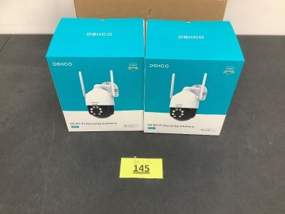 Set of 2 Dekco 2k Wi-Fi Security Cameras (DC5L)