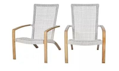 Hampton Bay Summer Haven Wicker Patio Adirondack Chairs, 4 Pack 