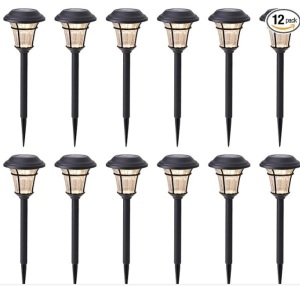 MAGGIFT 12 Pack Solar Pathway Lights Outdoor Solar Garden Lights for Patio, Yard, Driveway