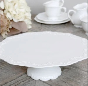 Cake Plate Noble Cream, Vintage, Shabby, Country House 