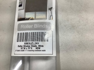 Roller Window  Shade  White 10"w x 79"h