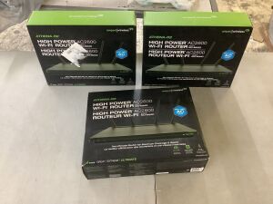 Lot of (3) Amped Athena-R2 High Power AC2600 Wi-Fi Router with MU-MIMO