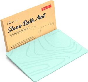 Graplife Diatomaceous Earth Stone Bath Mat 23.6" x 15.35" 