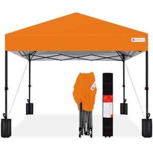 One-Person Setup Instant Pop Up Canopy w/ Case, 4 Weight Bags - 10x10ft 