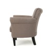 Upholstered Club Chair with Curved Design, Nailhead Trim and Rolled Armrests In Light Coffee $355.20 - 3