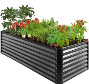Outdoor Metal Raised Garden Bed for Vegetables, Flowers, Herbs - 8x4x2ft