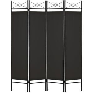 4-Panel Folding Privacy Screen Room Divider Decoration Accent, 6ft