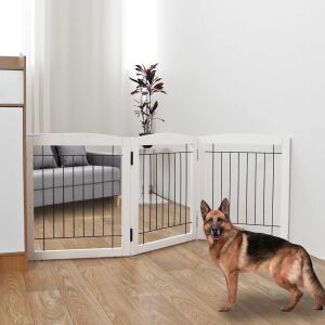 Freestanding Foldable Dog Gate, 3 Panel