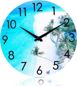 16" Outdoor Glass Wall Clock 