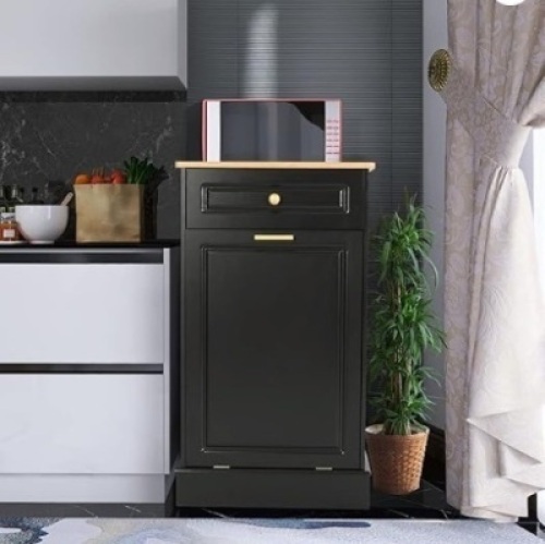 Tilt Out Trash Cabinet Free Standing Kitchen Wooden Trash Can&nbsp;