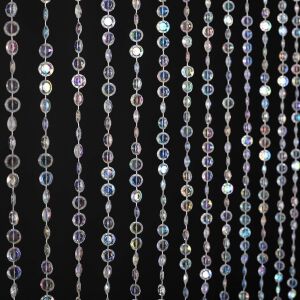 Iridescent Crystal Beaded Curtain 3' x 9' 