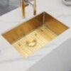 Gold Kitchen Sink, Undermount Single Bowl, Stainless Steel
