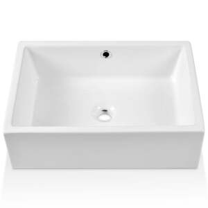 20" x 14" Rectangle Vessel Bathroom Sink, Seamless Design