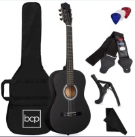 Beginner Acoustic Guitar Set w/ Case, Strap, Strings - 38in