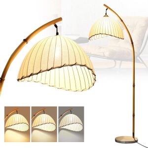 Imitation Bamboo Arc Floor Lamp