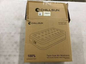 CHILLSUN Twin Air Mattress with Built In Pump, 18" 