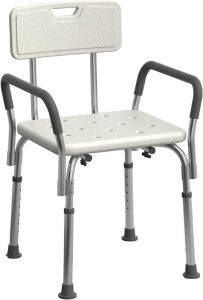 Medline Shower Chair Seat with Padded Armrests and Back