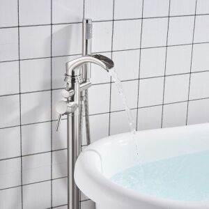 Senlesen Floor Standing Faucet with Hand Shower Set 