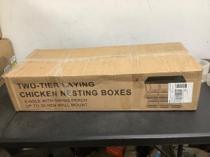 Tgeyd Nesting Boxes - 6 Holes Chicken Nesting Boxes for Laying Eggs - Chicken Brooder Box with Chicken Perch - Chicken Coops for 6 Chickens Up to 24 Chicken(with Fake Eggs)