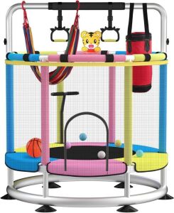 Adjustable Toddler Trampoline with Enclosure