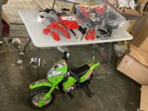 Lot of (2) 6V Kids Electric Ride-On Motorcycle Toy