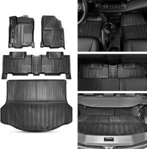  Car Floor Mats 2Row & Cargo Liners for Toyota Rav4 2013-2018 