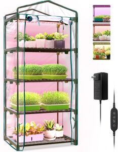 Bstrip Plant Shelf with Grow Lights, 4-Tier