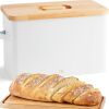Norkin Bread Box with Cutting Board Lid