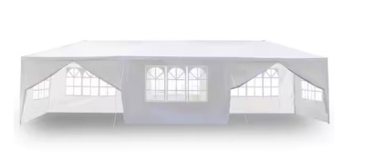 10 ft. x 30 ft. White Party Wedding Tent Canopy 6 Sidewall and 2-Doors