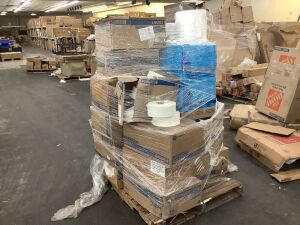 Pallet of Paper Towels & Toilet Paper 