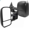 New Pair Towing Mirrors Manual Operated Textured Black Telescoping Trailer Side Mirrors Fit Chevy/GMC/Cadillac Silverado Sierra Avalanche Suburban Tahoe Yukon XL Escalade EXT ESV