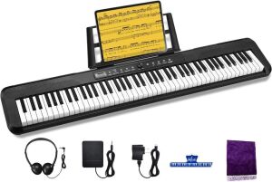 88 Key Semi Weighted Electronic Keyboard Piano with Music Stand