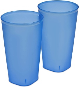 Sterilite 32 Ounce Tumblers, Blue Tint, 8 Sets of 2 - NEW 